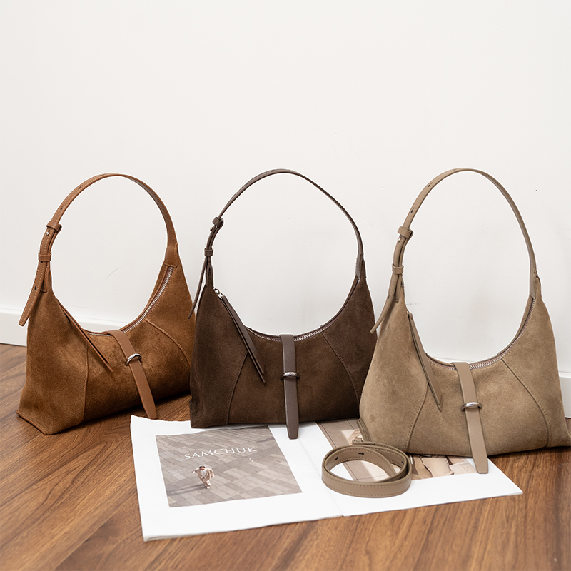 Leatherwork Designs - Bolsa de camurça feminina estilo designer